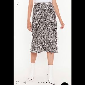 Nasty Gal Printed Midi Skirt NWT